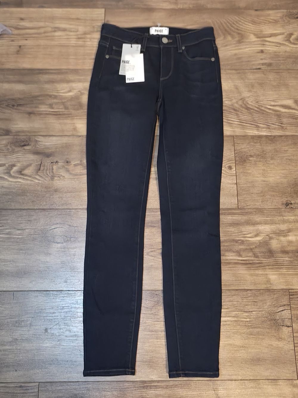 PAIGE Navy / Dark Blue High-Rise Skinny Jeans Size 24